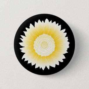 gele zonnebloem ronde button 5,7 cm