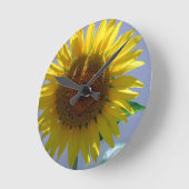 Gele zonnebloem ronde klok (Hoek)