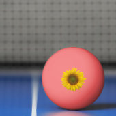 Gele zonnebloem Roze pingpongbal (Net)