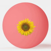 Gele zonnebloem Roze pingpongbal (Achterkant)