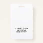 Gele Zonnebloem & Rustiek Donker Hout Foto Badge (Achterkant)