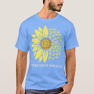 Gele zonnebloem Sarcoma Cancer Awareness P T-shirt