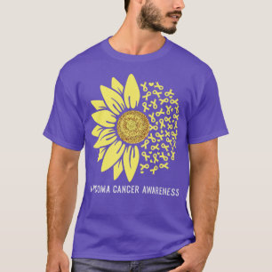Gele zonnebloem Sarcoma Cancer Awareness P T-shirt