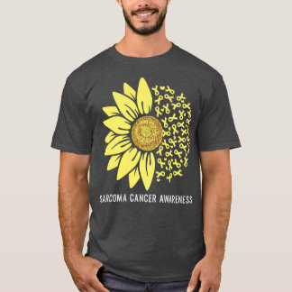 Gele zonnebloem Sarcoma Cancer Awareness P T-shirt