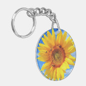 Gele zonnebloem sleutelhanger (Voorkant Links)