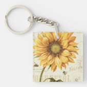 Gele zonnebloem sleutelhanger (Voorkant)