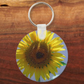 Gele zonnebloem sleutelhanger (Voorkant)