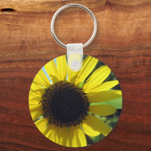 Gele zonnebloem sleutelhanger (Voorkant)