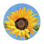 Gele Zonnebloem Snijplank (Voorkant)