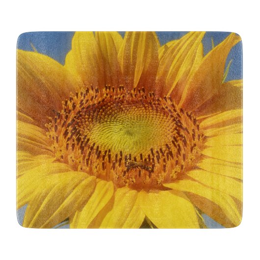 Gele zonnebloem snijplank (Voorkant)