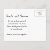 Gele Zonnebloem sparen de Datum Aankondiging (Achterkant)