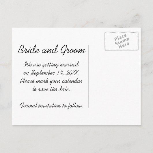 Gele Zonnebloem sparen de Datum Aankondiging (Achterkant)