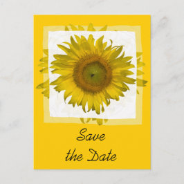 Gele Zonnebloem sparen de Datum Aankondiging