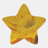 Gele zonnebloem ster sticker (Voorkant)