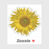 Gele zonnebloem sticker (Vel)