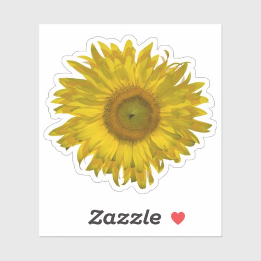 Gele zonnebloem sticker (Vel)