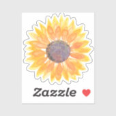 Gele zonnebloem sticker (Vel)