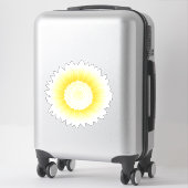 gele zonnebloem sticker (Koffer)