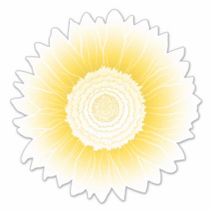 gele zonnebloem sticker