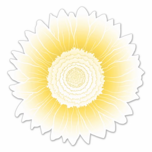 gele zonnebloem sticker (Voorkant)