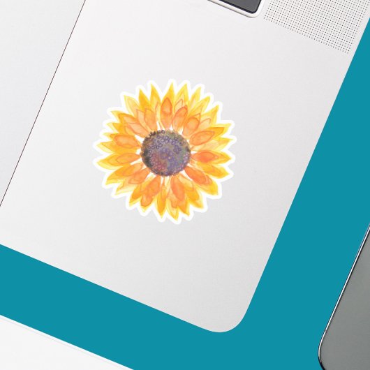 Gele zonnebloem sticker