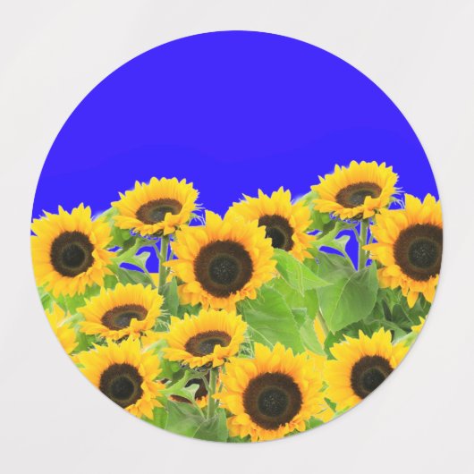 Gele Zonnebloem Stickers (Design 1)