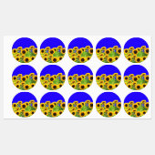 Gele Zonnebloem Stickers (Vel)