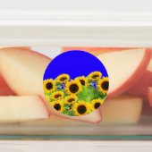 Gele Zonnebloem Stickers (Aangebracht)