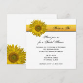 Gele zonnebloem Stripe Vrijgezellenfeest Kaart (Voorkant / Achterkant)