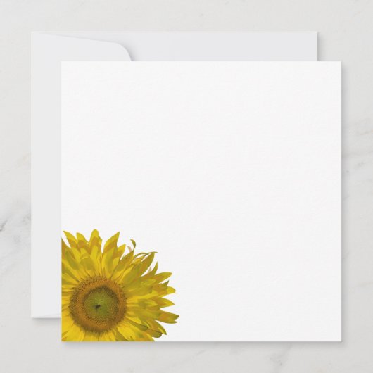 Gele zonnebloem Stripe Vrijgezellenfeest Kaart (Achterkant)