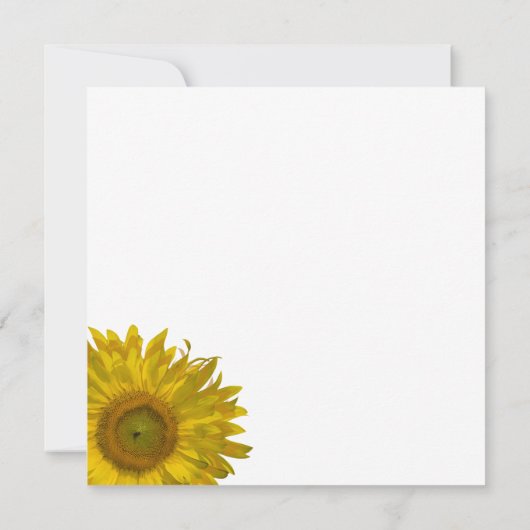 Gele zonnebloem Stripe Weddenschap Dinner Kaart (Achterkant)