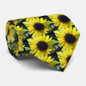Gele zonnebloem stropdas (Opgerold)