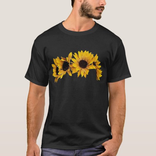 gele zonnebloem t-shirt (Voorkant)