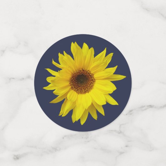 Gele Zonnebloem Tafel Confetti (Kleine voorkant)