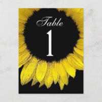Gele Zonnebloem Tafel Nummer Deel van Set van 12