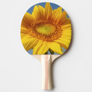 Gele zonnebloem tafeltennisbatje