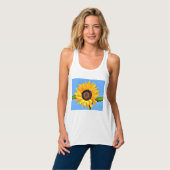 Gele Zonnebloem Tanktop (Volledige Voorkant)