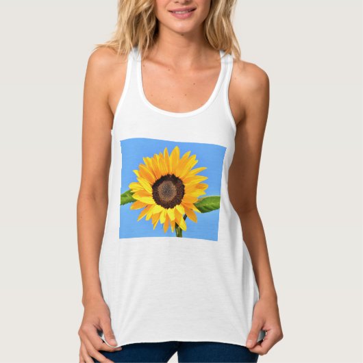 Gele Zonnebloem Tanktop (Voorkant)