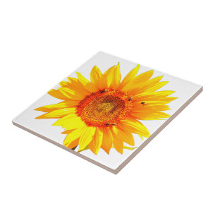 Gele zonnebloem-Tegel Tegeltje