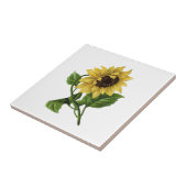  gele zonnebloem tegeltje (Zijkant)