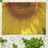 Gele zonnebloem theedoek (Gevouwen)