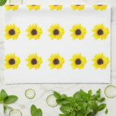 Gele zonnebloem theedoek (Gevouwen)