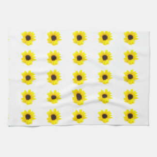 Gele zonnebloem theedoek