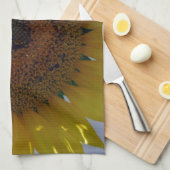 Gele zonnebloem theedoek (Quarter Fold)