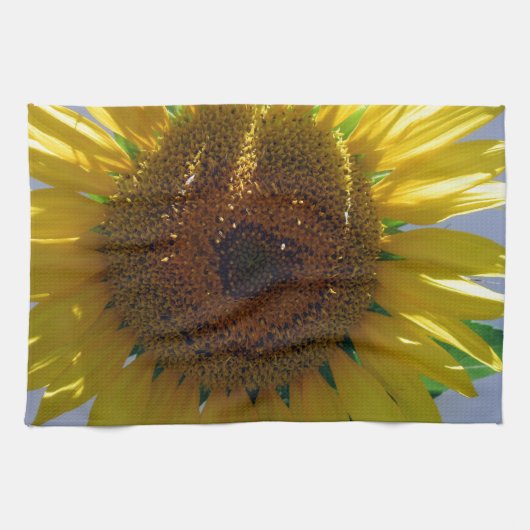 Gele zonnebloem theedoek (Horizontaal)