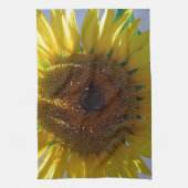 Gele zonnebloem theedoek (Verticaal)
