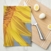 Gele zonnebloem theedoek (Quarter Fold)