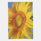 Gele zonnebloem theedoek (Verticaal)