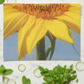 Gele zonnebloem theedoek (Gevouwen)