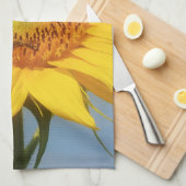Gele zonnebloem theedoek (Quarter Fold)